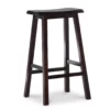Maury 29" Dark Brown Wooden Saddle Stool 2 Maury 29" Dark Brown Wooden Saddle Stool -Storage supplies store 810543378 1