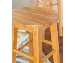 Hue 29" Natural Round Wood Bar Stool -Storage supplies store 810543380 3
