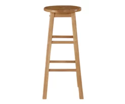 Hue 29" Natural Round Wood Bar Stool -Storage supplies store 810543380 4