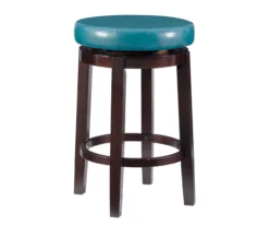 Clea Teal 24" Padded Vinyl Swivel Counter Stool -Storage supplies store 810543392 A0 1