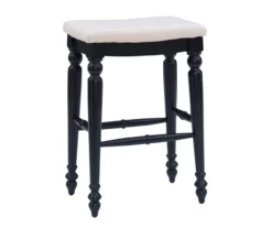 Bristol Black & White Backless Bar Stool