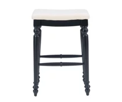 Bristol Black & White Backless Bar Stool -Storage supplies store 810543396 A0 2