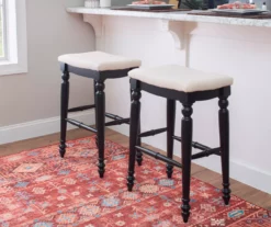 Bristol Black & White Backless Bar Stool -Storage supplies store 810543396 A0 7