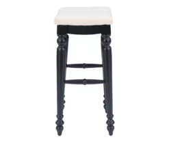 Bristol Black & White Backless Bar Stool -Storage supplies store 810543396 A1 3