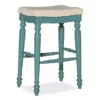 Bristol Antique Blue & White Backless Bar Stool -Storage supplies store 810543398 1