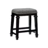 Clark Black & White Upholstered Tweed Backless Counter Stool 1 Clark Black & White Upholstered Tweed Backless Counter Stool -Storage supplies store 810543399 1