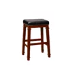 Clark Dark Cherry & Black Upholstered Faux Leather Backless Bar Stool 2 Clark Dark Cherry & Black Upholstered Faux Leather Backless Bar Stool -Storage supplies store 810543402 1
