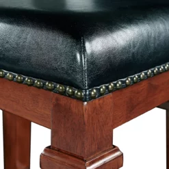 Clark Dark Cherry & Black Upholstered Faux Leather Backless Bar Stool 10 Clark Dark Cherry & Black Upholstered Faux Leather Backless Bar Stool -Storage supplies store 810543402 3