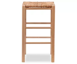 Paris Natural Backless Handwoven Rush Counter Stool, 2-Pack -Storage supplies store 810543409 3
