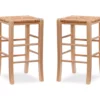 Paris Natural Backless Handwoven Rush Counter Stool, 2-Pack 1 Paris Natural Backless Handwoven Rush Counter Stool, 2-Pack -Storage supplies store 810543409 4