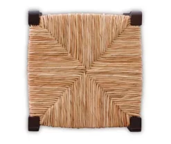 Paris Walnut Backless Handwoven Rush Bar Stool, 2-Pack -Storage supplies store 810543411 5