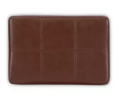 Brooke Cognac & Dark Brown Faux Leather Backless Padded Bar Stool -Storage supplies store 810543414 5