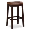 Brooke Cognac & Dark Brown Faux Leather Backless Padded Counter Stool 1 Brooke Cognac & Dark Brown Faux Leather Backless Padded Counter Stool -Storage supplies store 810543421 1