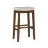 Brooke Natural & Dark Brown Backless Padded Bar Stool 1 Brooke Natural & Dark Brown Backless Padded Bar Stool -Storage supplies store 810543423 1