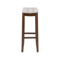 Brooke Natural & Dark Brown Backless Padded Bar Stool -Storage supplies store 810543423 5