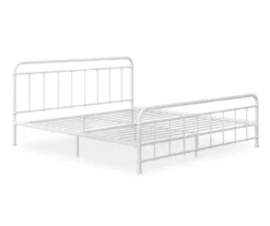Brooklyn White Iron Full Bed -Storage supplies store 810543698 3