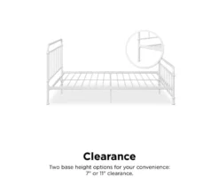 Brooklyn White Iron Full Bed -Storage supplies store 810543698 6