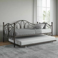 DHP Bradford Bronze Metal Twin Daybed & Trundle -Storage supplies store 810543701 6