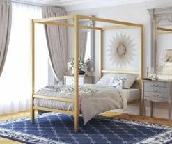 DHP Cara Metal Canopy Bed -Storage supplies store 810543729 6