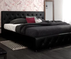 DHP Dana Faux Leather Upholstered Bed With Storage -Storage supplies store 810543731 3