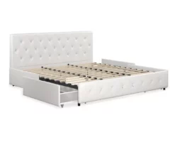 DHP Dana Faux Leather Upholstered Bed With Storage -Storage supplies store 810543732 2