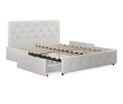 DHP Dana Faux Leather Upholstered Bed With Storage -Storage supplies store 810543734 2