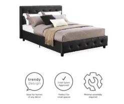 DHP Dana Faux Leather Upholstered Queen Bed -Storage supplies store 810543735 1