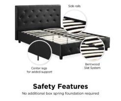 DHP Dana Faux Leather Upholstered Queen Bed -Storage supplies store 810543735 2