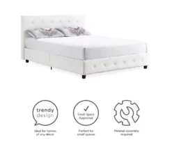DHP Dana Faux Leather Upholstered Queen Bed -Storage supplies store 810543736 1