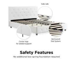 DHP Dana Faux Leather Upholstered Queen Bed -Storage supplies store 810543736 2