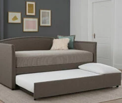DHP Camila Gray Linen Twin Daybed 12 DHP Camila Gray Linen Twin Daybed -Storage supplies store 810543767 5