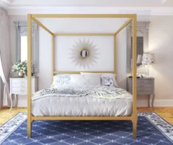 DHP Cara Metal Canopy Bed -Storage supplies store 810543768 5