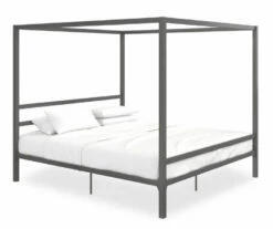 DHP Cara Metal Canopy Bed -Storage supplies store 810543771 4