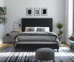 Atwater Living DHP Jazmine Black Faux Leather Upholstered Bed -Storage supplies store 810543812 5