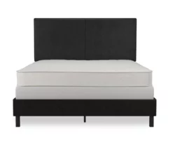 Atwater Living DHP Jazmine Black Faux Leather Upholstered Bed -Storage supplies store 810543813 3