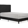 Atwater Living DHP Jazmine Black Faux Leather Upholstered Bed 2 Atwater Living DHP Jazmine Black Faux Leather Upholstered Bed -Storage supplies store 810543814 4