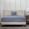 Isabelle Cream Upholstered Twin Wingback Bed 1 Isabelle Cream Upholstered Twin Wingback Bed -Storage supplies store 810547603 810547607 810547628 810547611 1