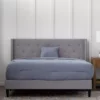 Isabelle Stone Upholstered Twin Wingback Bed 2 Isabelle Stone Upholstered Twin Wingback Bed -Storage supplies store 810547604 810547608 810547627 810547612 1