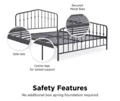 Navogratz Bushwick Metal Bed -Storage supplies store 810548775 5