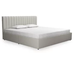 Brittany Gray Upholstered King Storage Bed 11 Brittany Gray Upholstered King Storage Bed -Storage supplies store 810548782 4