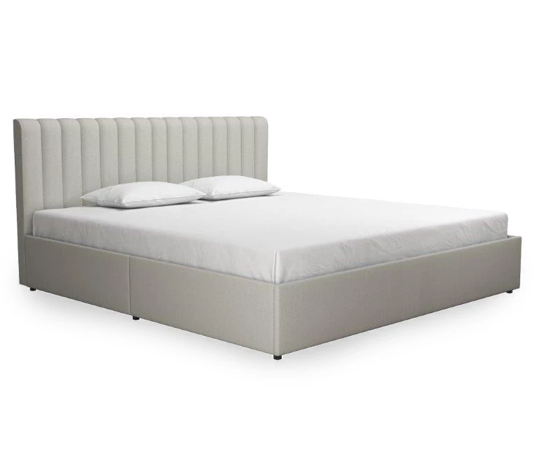 Brittany Gray Upholstered King Storage Bed 6 Brittany Gray Upholstered King Storage Bed - Image 4