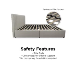 Brittany Gray Upholstered King Storage Bed 13 Brittany Gray Upholstered King Storage Bed -Storage supplies store 810548782 6