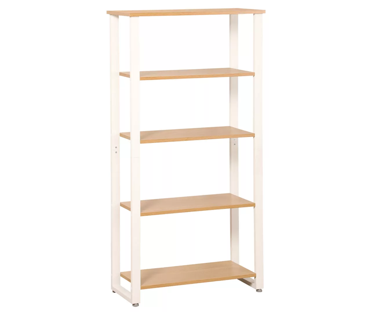 Dorm Essentials Oak & White 4-Shelf Bookcase 3 Dorm Essentials Oak & White 4-Shelf Bookcase
