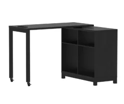 Real Living Seven Hills Metal & Melamine 4-Cube Pivot Desk With USB Charging -Storage supplies store 810561092 2