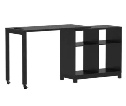 Real Living Seven Hills Metal & Melamine 4-Cube Pivot Desk With USB Charging -Storage supplies store 810561092 3