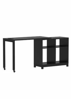 Real Living Seven Hills Metal & Melamine 4-Cube Pivot Desk With USB Charging -Storage supplies store 810561092 31