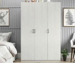 Ivory Oak 3-Door Storage Wardrobe -Storage supplies store 810561398 11