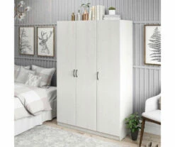 Ivory Oak 3-Door Storage Wardrobe -Storage supplies store 810561398 2