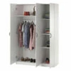 Ivory Oak 3-Door Storage Wardrobe -Storage supplies store 810561398 4