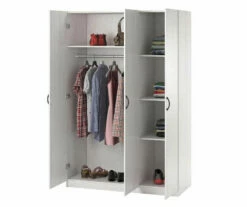 Ivory Oak 3-Door Storage Wardrobe